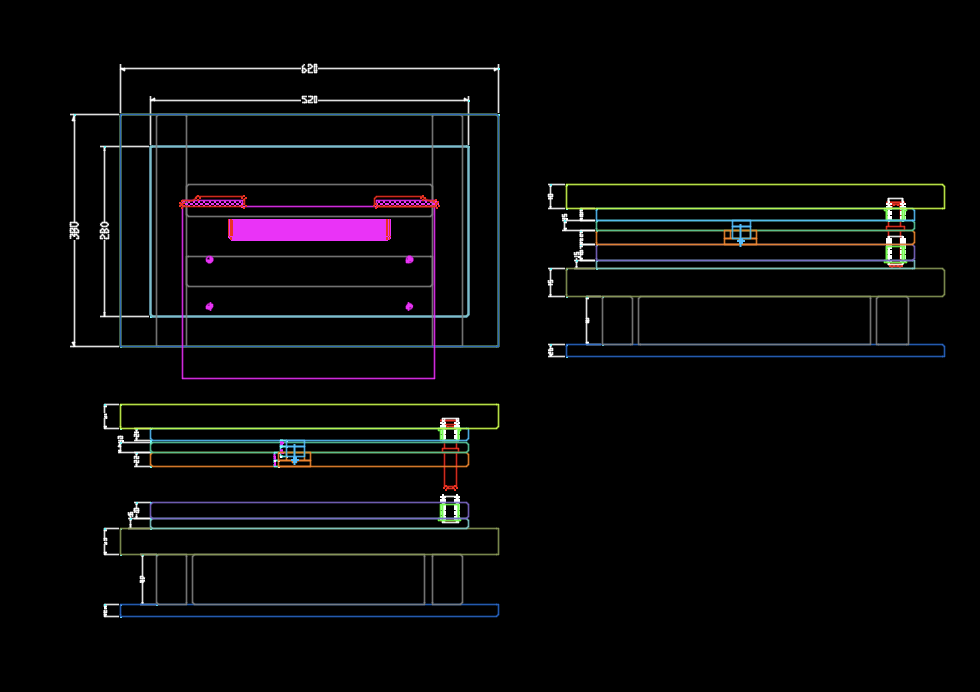薄铝板切边冲压模具图
